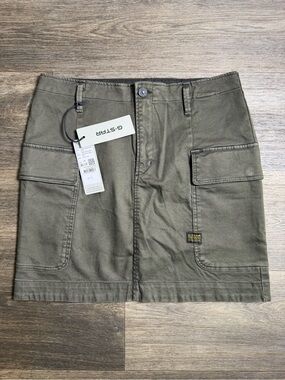 G-STAR Olive Green Cargo Utility Mini Skirt